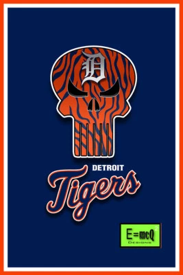 DETROIT TIGERS PUNISH Poster, Detroit Tigers MLB Baseball Print Free Shipping Us - Image 1 of 3
