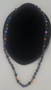 Vintage 28" Millefiori Glasperlen Halskette mit 14k Verschluss - Bild 1 von 10