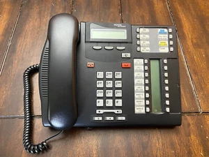 Nortel Charcoal T7316E Avaya Business Corded Phone Handset Landline | Fast Ship! - Picture 1 of 12