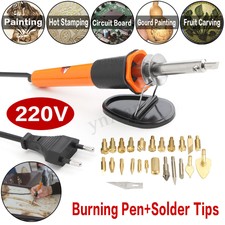 25pcs 220V 30W Pyrogravure Bois Stylo Pyrograveur Fer à souder Panne Rechange