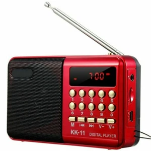 FM Radio Tragbarer Lautsprecher Akku Mini Box Musikbox MP3 Player USB SD Aux - Bild 1 von 12