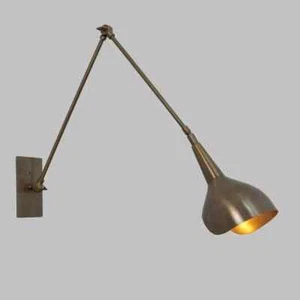 Aplique articulado único de 1 luz lámpara de pared moderna de latón Stilnovo de mediados de siglo - Imagen 1 de 7