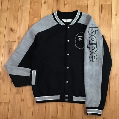 BAPE HEAD LOGO sweat varsity jacket A Bathing Ape Size M - Image 1 of 4