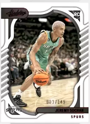 Jeremy Sochan RC 2022 Panini Chronicles Absolute Red /149 Rookie 💎 Spurs - Image 1 of 2