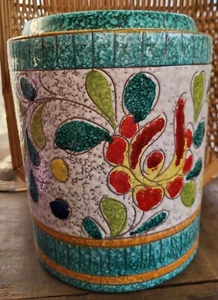 Handgeworfenes & bemaltes TOPF Kiesel Glasur Mid Century Modern ITALIEN - Bild 1 von 13