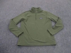 Patagonia Jacket Adult S Green Micro D Fleece Lightweight Pullover Camping Mens - Picture 1 of 10