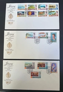 1969 Jersey First Definitive FDC. Values 1/2d - £1. Full set. - Picture 1 of 1