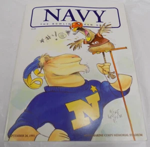 28.09.1991 FOOTBALL Game Program /// Navy versus Bowling Green - Bild 1 von 2