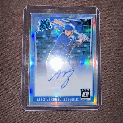 Alex Verdugo 2018 Optic Rated Rookie Carolina Blue Prizm Auto #’d 31/35 #RES-AV - Image 1 of 2