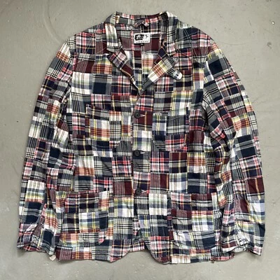 Chaqueta Nepenthes Engineered Garments Madras Patchwork Vintage Chore Style XL Foto 1 de 4