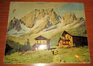 BERGLANDSCHAFT VINTAGE DRUCK AUF GLAS MASSE: 30 x 24 cm - Bild 1 von 1
