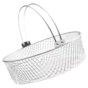 Cesta para freidora de aire freidora de aire vaporizador de repuesto cesta de malla de acero inoxidable nueva - Imagen 1 de 12