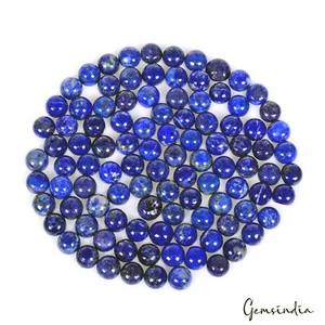 118.95 Ct Natural Blue Lapis Lazuli Round Cabochon Wholesale Gemstone Lot 102 Pc - Picture 1 of 4
