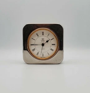 Vintage International Silver Company Silver Plated Quartz Mantle Clock - Picture 1 of 6