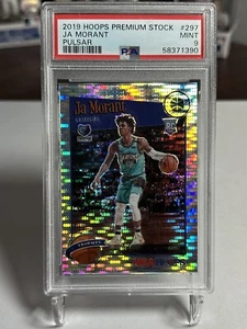 2019-20 NBA Hoops Premium Stock JA MORANT Rookie Tribute Silver Pulsar PSA 9 - Picture 1 of 3