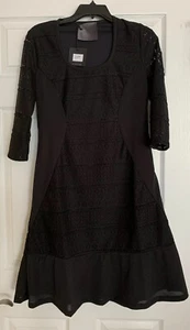 NWT ES'GIVIEN Made In Italy Black Dress * Size Large* - Picture 1 of 7