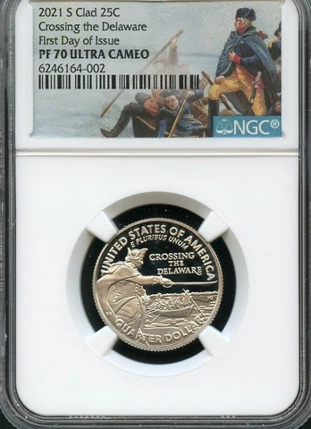 2021 S Clad Quarter Crossing The Delaware F.D.O.I NGC PF70 U.C. (Park) Cover
