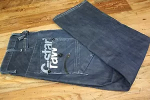 Herren G-STAR KLINGE LOSER VORDERER DRUCK gerades Bein dunkelblaue Jeans Größe W29 L30 - Bild 1 von 12