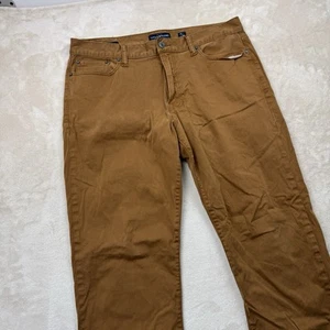 Lucky Brand 363 Vintage Straight Jeans Mens 37x30 Brown Stretch Denim Pants - Picture 1 of 12