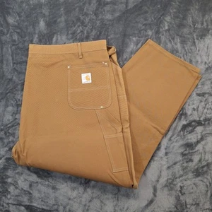 Carhartt Pants 56x32 Double Knee Brown Duck 100 Year USA Made Union Irregular - Picture 1 of 20