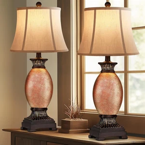 29" Tall Farmhouse Rustic Table lamps Set of 2 for Living Room,3-Color Temperatu - Picture 1 of 12