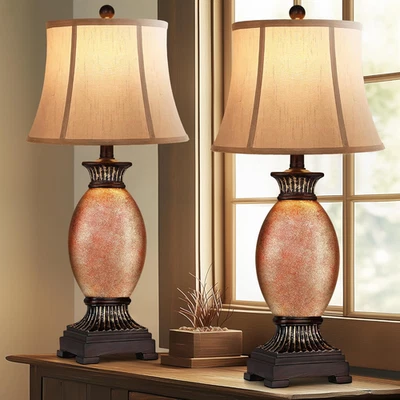 29" Tall Farmhouse Rustic Table lamps Set of 2 for Living Room,3-Color Temperatu - Image 1 of 4