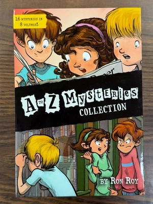 A to Z MYSTERIES COLLECTION: 8 Volume Box Set  by Ron Roy - 16 Stories A to P - Image 1 of 4