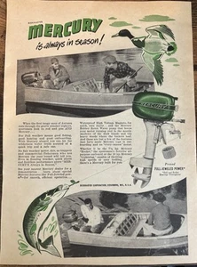 Vintage Mercury Outboards 1948 Print Ad - Picture 1 of 1
