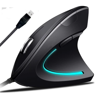 Wired Ergonomic Vertical Mouse, High Precision Optical, Adjustable DPI 800-3200 - Image 1 of 4