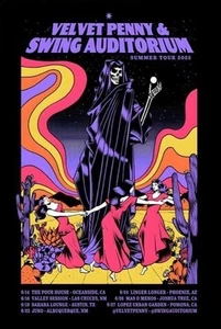 Velvet Penny & Swing Auditorium Summer Tour 2025 Poster, Music Wall Decor - Picture 1 of 5