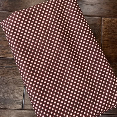 MODA Collections For A Cause -Faith Howard Marcus Cream Dots Brown 3 Yards VTG - Image 1 of 3