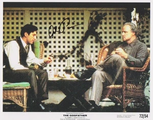 AL PACINO firmado EL PADRINO color 8x10 con certificado de autenticidad MARLON BRANDO ESCENA CLÁSICA - Imagen 1 de 1