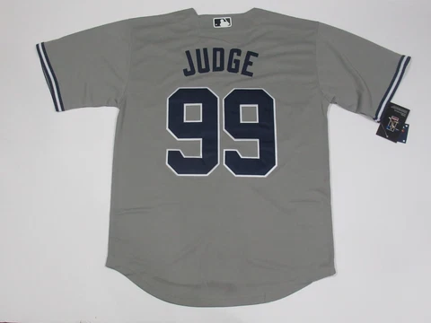 Aaron Judge #99 New York Yankees Nike Men's Player Jersey Gray Cover
