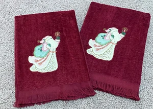 PAR DE TOALLAS CON DEDOS ""SANTA"" DE NAVIDAD DE COLECCIÓN - Imagen 1 de 12