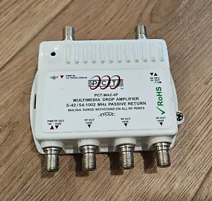 PCT Multimedia Drop Amplifier PCT-MA2-4P – 5-42/54-1002 MHz Passive Return - Picture 1 of 10