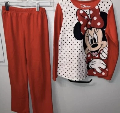 Juego de pijama polar Disney Minnie Mouse - usado en excelente estado - talla 7/8 Foto 1 de 4