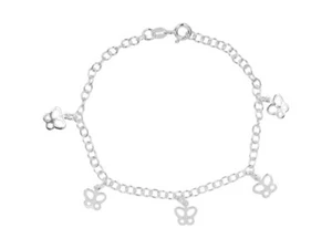 Butterfly Bracelet 925 Silver Symbol Jewelry NEW - Picture 1 of 1