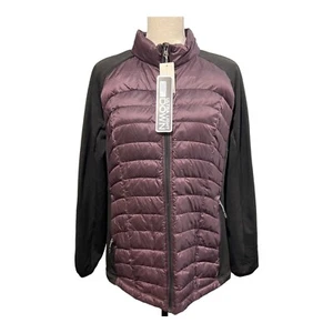 32 Heat Jacket Women XXL Purple Down Filled Puffer Coat Quilted High Neck Casual - Picture 1 of 9