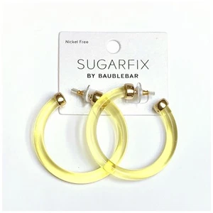 Neu mit Etikett Sugarfix by BaubleBar goldfarbene gelbe Acryl-Creolen ~ leicht! - Bild 1 von 4