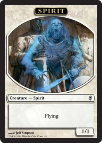 Spirit Token ~ Moderately Played Conspiracy: Take the Crown MTG Magic UltimateMT - Image 1 of 1