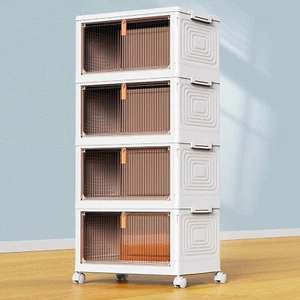 Containers with Wheels, Folding Storage Boxes, Stackable Storage Bins - Picture 1 of 3