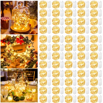 Lote al por mayor de 20 luces de hadas con cadena de alambre de cobre que funcionan con baterías de 6,6 pies Foto 1 de 4