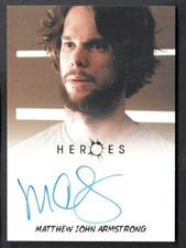 HEROES ARCHIVES (Rittenhouse/2010) AUTOGRAPH CARD by MATTHEW JOHN ARMSTRONG