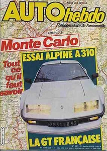 AUTO HEBDO Nr. 351 13.01. 1983 MONTE CARLO ALPINE A310 - Bild 1 von 1