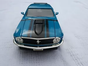 ertl diecast 1 18 scale 1970 Ford Mustang Boss 302 Muscle Car Blue - Picture 1 of 7