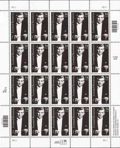 US Stamp - 2001 Leonard Bernstein - 20 Stamp Sheet - Scott #3521 - Picture 1 of 1