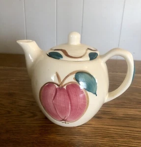Vintage Purinton Slipware Apple Pear LARGE Teapot With Lid - Picture 1 of 5