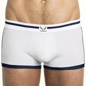 Bluebuck - White Trunks With Navy Binding - Picture 1 of 2