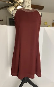 old navy dress nwt burgundy embroidery halter top size sp - Picture 1 of 12
