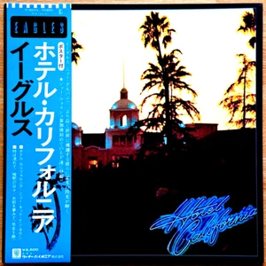 Eagles Hotel California 1st LP Vinyl Record 1976 P-10221Y W/Obi Poster Japan - Picture 1 of 9